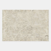 パリヴィンテージギルドロコエフェメラウエレガントーマン ラッピングペーパーシート (正面3)