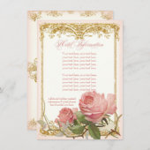 パリヴィンテージバラマナーハウスカップルシャワー 招待状 (正面/裏面)