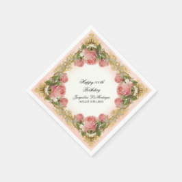 パリヴィンテージバラマナーハウスバースデーパーティー スタンダードカクテルナプキン