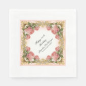 パリヴィンテージバラマナーハウスバースデーパーティー スタンダードランチョンナプキン (正面)