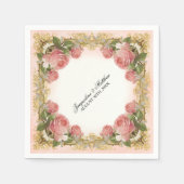 パリヴィンテージバラマナーハフォーマルウス結婚ズ スタンダードカクテルナプキン (正面)