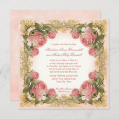 パリヴィンテージバラマナーハフォーマルウス結婚ズ 招待状 (正面/裏面)