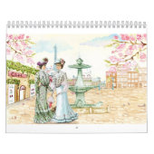 パリヴィンテージビクトリアン女子ファッションレトロパリ カレンダー (カバー)