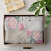 パリヴィンテージピンクウォーターカラーバラティッシュペーパー 薄葉紙 (ギフト)