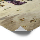 パリヴィンテージフラワー絵を描マーケットの古美術 ポスター (角)