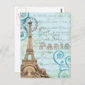 パリヴィンテージフランスのス書アクアポストカード ポストカード (正面/裏面)