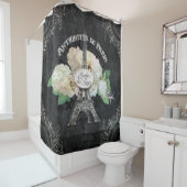 パリヴィンテージフルーアジャルダンパリエッフェルタワー シャワーカーテン (インサイチュ)