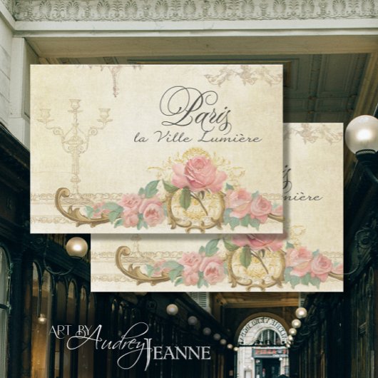 パリヴィンテージフローラスクリプトエフェメラデクページ 薄葉紙