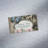 パリヴィンテージフローラバタフライスパ美しいサロン マグネット名刺 (インサイチュ)