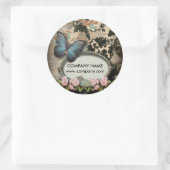 パリヴィンテージフローラバタフライスパ美しいサロン ラウンドシール (バッグ)