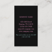 パリヴィンテージフローラバタフライスパ美しいサロン 名刺 (裏面)