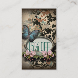 パリヴィンテージフローラバタフライスパ美しいサロン 名刺