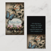 パリヴィンテージフローラバタフライスパ美しいサロン 名刺 (正面/裏面)