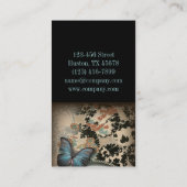 パリヴィンテージフローラバタフライスパ美しいサロン 名刺 (裏面)