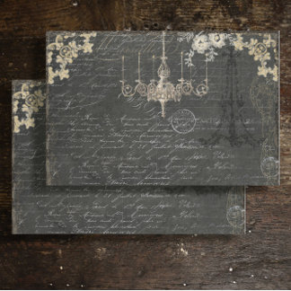 パリヴィンテージブラックエフエマラスクリプトデクページ 薄葉紙