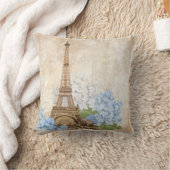 パリヴィンテージブルーアジサイ枕 クッション (ブランケット)