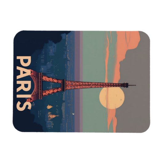 パリヴィンテージマグネットレトロエッフェルタワートラベル マグネット (横)