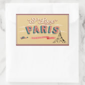 パリヴィンテージラゲッジラベル 長方形シール (バッグ)