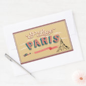 パリヴィンテージラゲッジラベル 長方形シール (封筒)