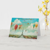 パリヴィンテージ旅行のバルーニング カード (黄色い花)