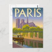 パリヴィンテージ旅行はがき ポストカード (正面/裏面)