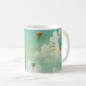 パリヴィンテージ旅行アートの上でバルーニング コーヒーマグカップ (正面右)