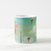 パリヴィンテージ旅行アートの上でバルーニング コーヒーマグカップ (中央)