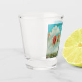 パリヴィンテージ旅行アートの上でバルーニング ショットグラス (左)