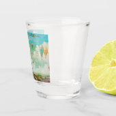 パリヴィンテージ旅行アートの上でバルーニング ショットグラス (右)