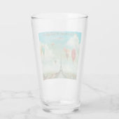 パリヴィンテージ旅行アートの上でバルーニング タンブラーグラス (裏面)