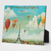 パリヴィンテージ旅行アートの上でバルーニング フォトプラーク (側面)