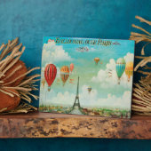 パリヴィンテージ旅行アートの上でバルーニング フォトプラーク (側面)