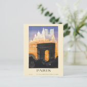 パリヴィンテージ旅行ポスター1935 ポストカード (スタンド正面)