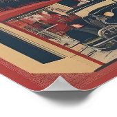 パリヴィンテージ絵を描ズ ポスター (角)