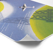 パリヴィンテージ航空旅行ポスター ポスター (角)