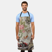 パリヴィンテージ：はがきスタイル エプロン (着用した状態)