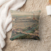 パリ万国博覧会のパノラマビュー クッション (ブランケット)