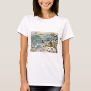 パリ上の空の旅の1882未来派の概観 Tシャツ