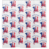 パリ中毒のカスタマイズ可能 シャワーカーテン (正面)