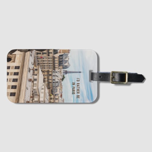 パリ写真ギフトウィズトラベル引用文 ラゲッジタグ (正面横)