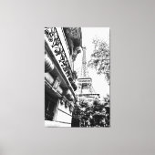 パリ写真デコールin白黒 キャンバスプリント (正面)