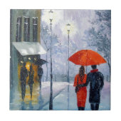 パリ初雪 タイル (正面)