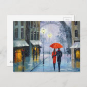 パリ初雪 ポストカード (正面/裏面)