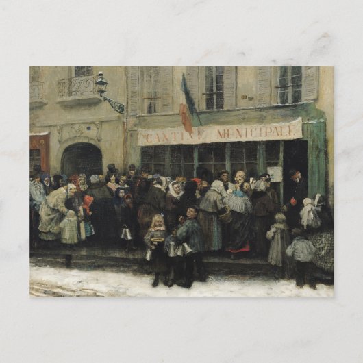 パリ包囲時代のスープキッチン ポストカード (正面)