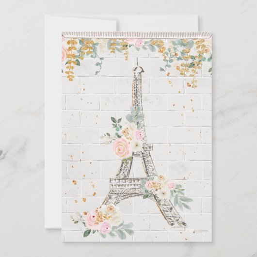 パリ卒業 招待状 (裏面)