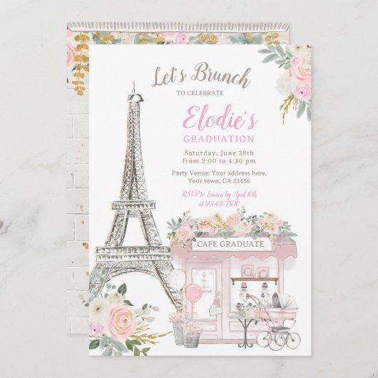 パリ卒業 招待状 (正面/裏面)