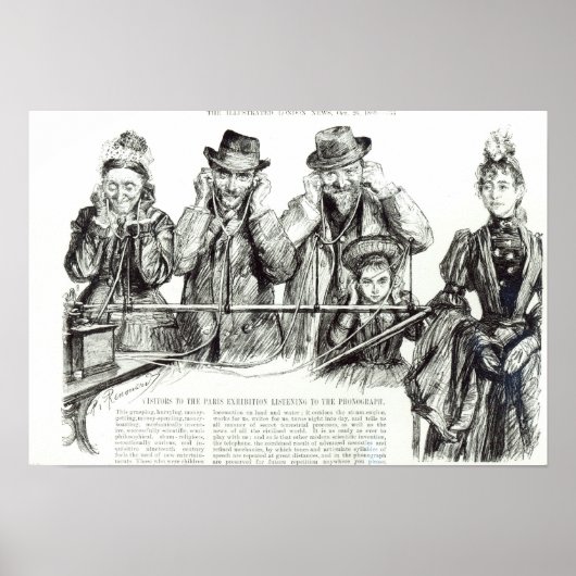 パリ博覧会への来場者 ポスター (正面)
