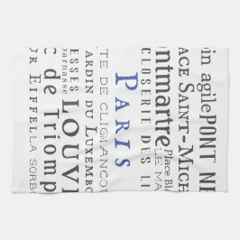 パリ及びその名所 キッチンタオル