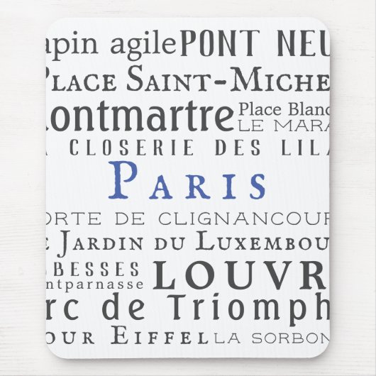 パリ及びその名所 マウスパッド (正面)