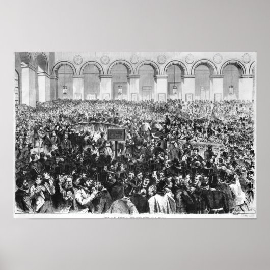 パリ取引所の「コルベイユ」（1873年） ポスター (正面)